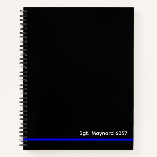 Bewerkbaar Thin Blue Line Police Enforcement not Notitieboek (Voorkant)
