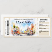 Bewerkbaar ticket voor Las Vegas Plane Boarding Pa Kaart (Voorkant / Achterkant)