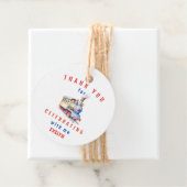 Bewerkbaar treinavontuur 2e verjaardag dank u bedankjes labels (In situ)