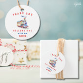 Bewerkbaar treinavontuur 2e verjaardag dank u bedankjes labels