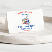 Bewerkbaar Treinavontuur Gevouwen Voedseltent Kaar Kaart