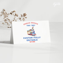 Bewerkbaar Treinavontuur Gevouwen Voedseltent Kaar