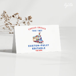 Bewerkbaar Treinavontuur Gevouwen Voedseltent Kaar Kaart