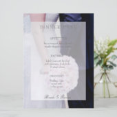 Bewerkbaar trouwmenu voor bride en groom menu (Staand voorkant)