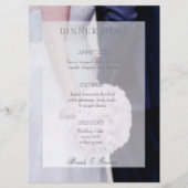 Bewerkbaar trouwmenu voor bride en groom menu (Voorkant)