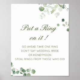 Bewerkbaar 'Trouwring aan haar vinger'- Bruidsuitn Poster