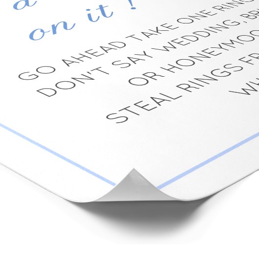 Bewerkbaar 'Trouwring aan haar vinger' Bruidsuitno Poster (Hoek)