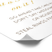 Bewerkbaar Trouwring Bridal Shower Spel Poster (Hoek)