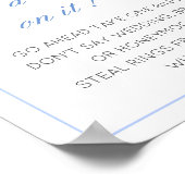 Bewerkbaar 'Trouwring erop'- Bruiloftsspel Poster (Hoek)