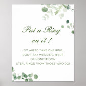 Bewerkbaar 'Trouwring omdoen'- Bruiloftsspel Poste Poster (Voorkant)