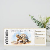 Bewerkbaar Turtle Gift Certificaat voor schildpadl Kaart (Staand voorkant)