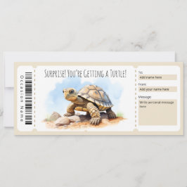 Bewerkbaar Turtle Gift Certificaat voor schildpadl Kaart