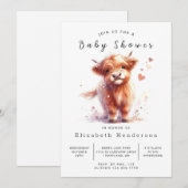 Bewerkbaar Unique Barn Koe Baby shower Kaart (Voorkant / Achterkant)