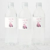 bewerkbaar Verjaardag Roze Tractor Water Fles Labe Waterfles Etiket (Flessen)