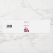 bewerkbaar Verjaardag Roze Tractor Water Fles Labe Waterfles Etiket (Enkel label)