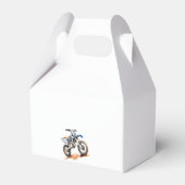 Bewerkbaar Verjaardagsblauw Motorfiets Dirt Bike K Bedankdoosjes (Achterkant)