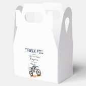 Bewerkbaar Verjaardagsblauw Motorfiets Dirt Bike K Bedankdoosjes (Geopend)