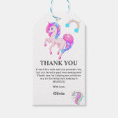 Bewerkbaar verjaardagsfeest van Unicorn Cadeaulabel (Voorkant)