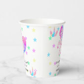 Bewerkbaar verjaardagsfeest van Unicorn Papieren Bekers (Rechts)