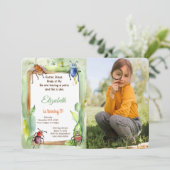 Bewerkbaar Verjaardagsfeestje voor Bug Kaart (Staand voorkant)