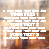 Bewerkbaar verkoopvenster Decaal Raamsticker (Vel 2)