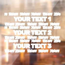 Bewerkbaar verkoopvenster Decaal Raamsticker