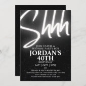 Bewerkbaar, Verrassingsfeest, Verrassingsuitnodigi Kaart (Voorkant / Achterkant)