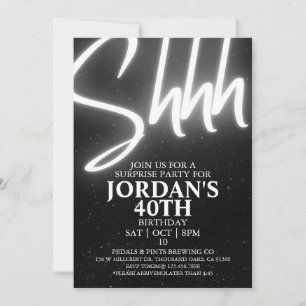 Bewerkbaar, Verrassingsfeest, Verrassingsuitnodigi Kaart