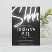 Bewerkbaar, Verrassingsfeest, Verrassingsuitnodigi Kaart (Staand voorkant)