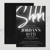 Bewerkbaar, Verrassingsfeest, Verrassingsuitnodigi Kaart (Voorkant / Achterkant)