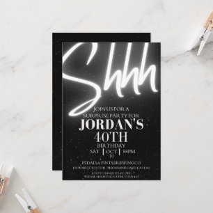 Bewerkbaar, Verrassingsfeest, Verrassingsuitnodigi Kaart