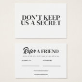 Bewerkbaar Verwijs naar een vriend Sjabloon profie Visitekaartje (Voorkant /achterkant)