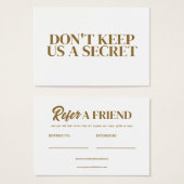 Bewerkbaar Verwijs naar een vriend Sjabloon profie Visitekaartje (Voorkant /achterkant)