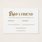 Bewerkbaar Verwijs naar een vriend Sjabloon profie Visitekaartje (Achterkant)