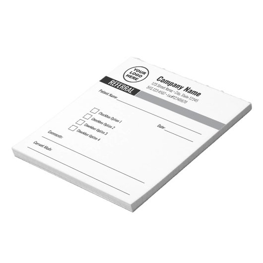 Bewerkbaar verwijzings-Notitieblok Notitieblok (Linkerzijde)