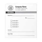 Bewerkbaar verwijzings-Notitieblok Notitieblok (Voorkant)