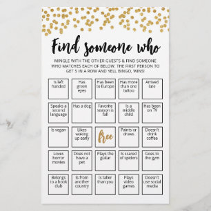 Bewerkbaar Vind Iemand Die Bingo Spel