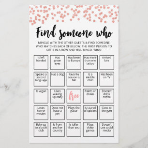Bewerkbaar Vind Iemand Die Bingo spel