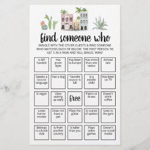 Bewerkbaar Vind Iemand Die Bingo spel