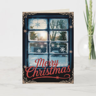 BEWERKBAAR Vintage Xmas Kerstkaart Feestdagen Kaart