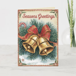 BEWERKBAAR Vintage Xmas Kerstkaart Feestdagen Kaart