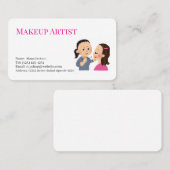 Bewerkbaar visitekaartje voor make-upservices (Voorkant / Achterkant)