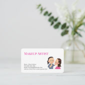 Bewerkbaar visitekaartje voor make-upservices (Staand voorkant)