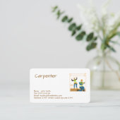 bewerkbaar visitekaartje voor timmermanservices (Staand voorkant)