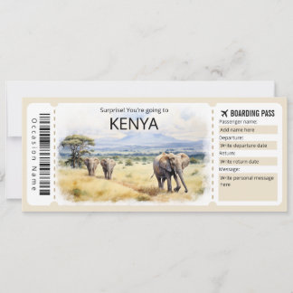 Bewerkbaar vliegticket Kenia, Kenia Trip Kaart
