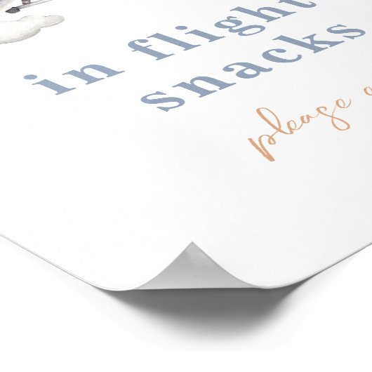 Bewerkbaar  vliegtuigteken poster (Hoek)