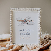 Bewerkbaar  vliegtuigteken poster