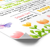 Bewerkbaar vlindervlind school dans flyer poster (Hoek)
