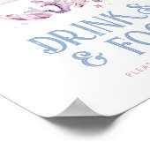 Bewerkbaar voedsel en Drinken Ocean Sign Poster (Hoek)