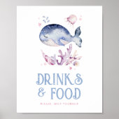 Bewerkbaar voedsel en Drinken Ocean Sign Poster (Voorkant)